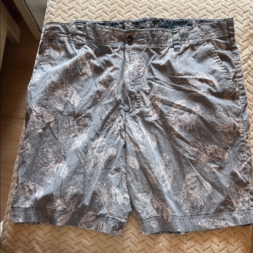 Izod Gray Patterned Men's Shorts